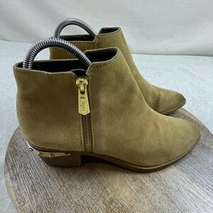 CIRCUS BY SAM EDELMAN HOLT WOMEN’S ANKLE BOOTIES LEATHER UPPER SIZE: 6.5 CARAMEL